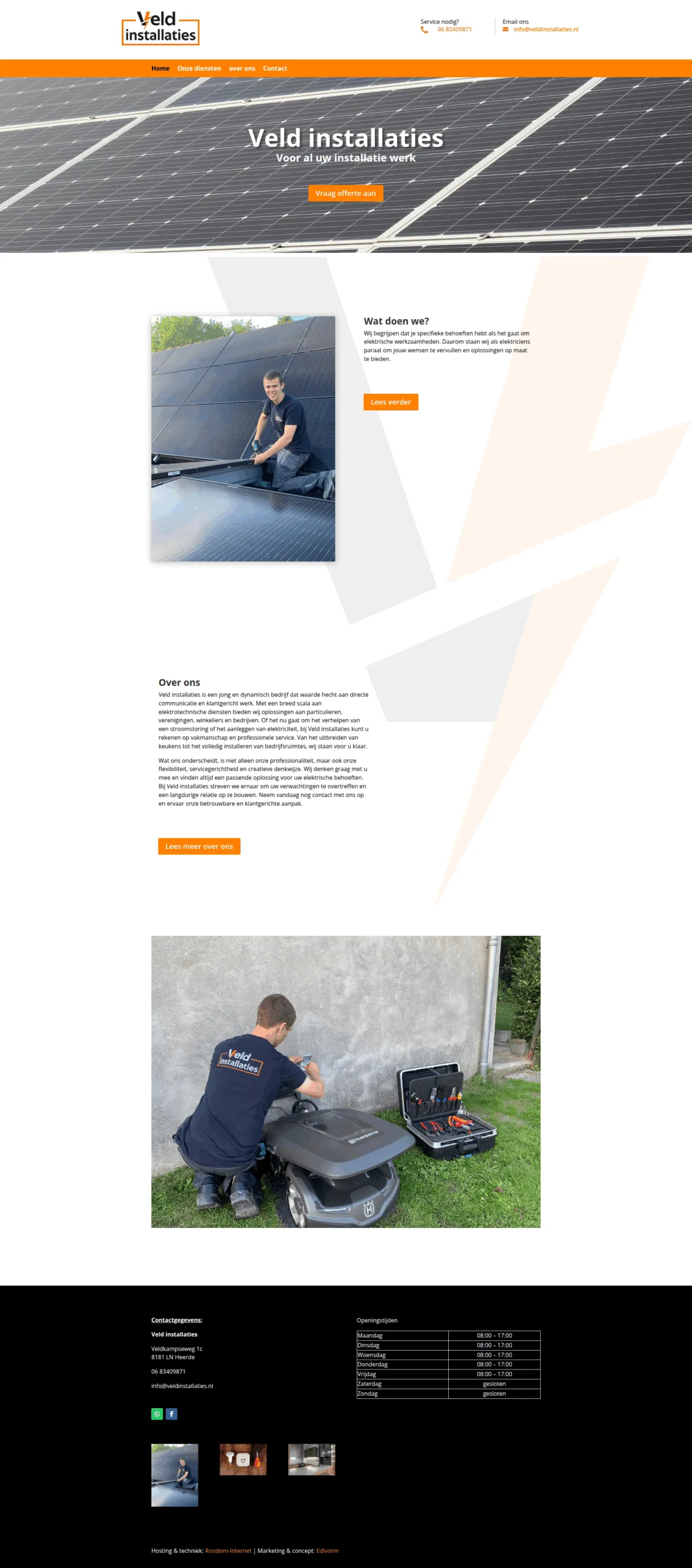 Veld Installaties Website